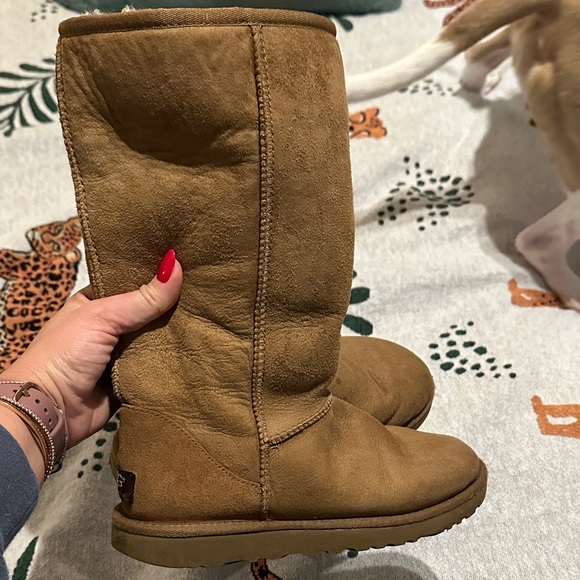 UGG Shoes - UGG chestnut Suede Tall Boots